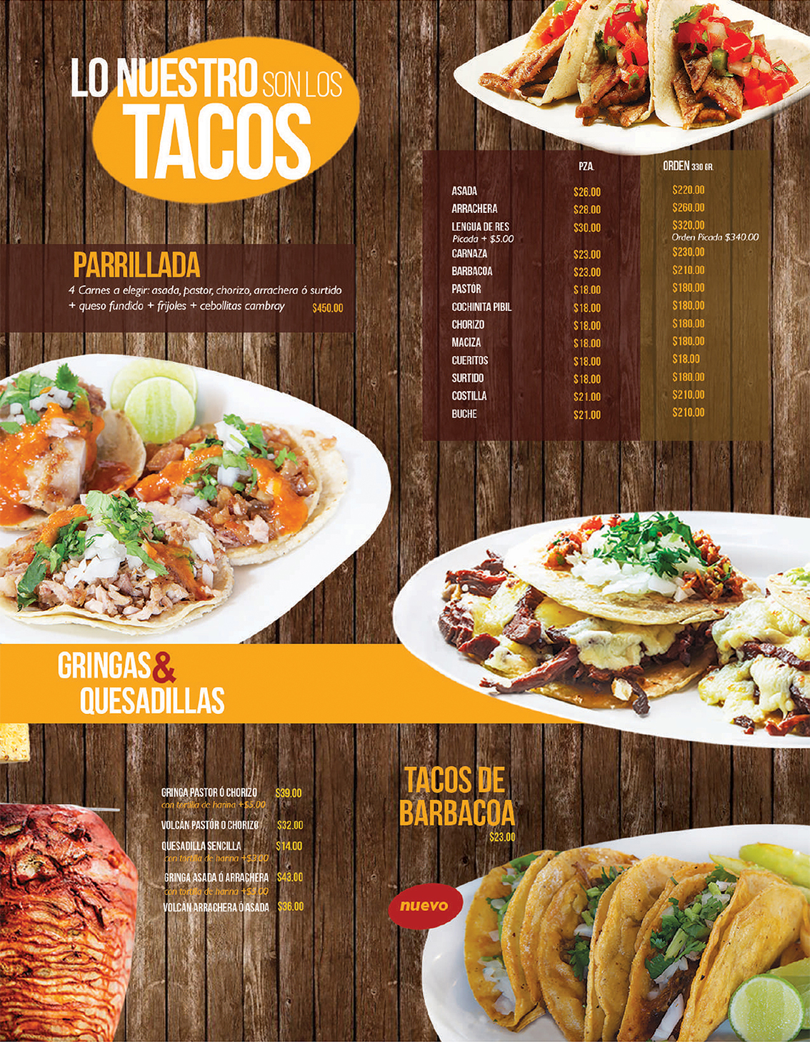 Top 53+ imagen otto taco bugambilias menu